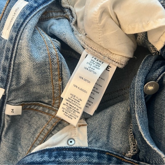 Frame Denim Two-Tone Blue Jeans - Picture 6 of 8